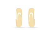 18K Vermeil Gold Over Silver Open Chunky Hoop Earrings For Gf