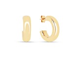 18K Vermeil Gold Over Silver Open Chunky Hoop Earrings For Gf