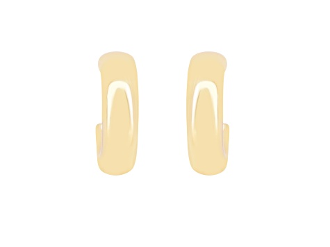 18K Vermeil Gold Over Silver Open Chunky Hoop Earrings For Gf