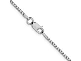 Rhodium Over Sterling Silver 1.5mm Box Chain