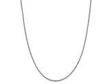 Rhodium Over Sterling Silver 1.5mm Box Chain