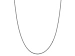 Rhodium Over Sterling Silver 1.5mm Box Chain