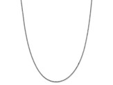 Sterling Silver Rhodium-plated 1.5mm Box Chain Necklace