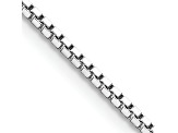 Rhodium Over Sterling Silver 1.5mm Box Chain