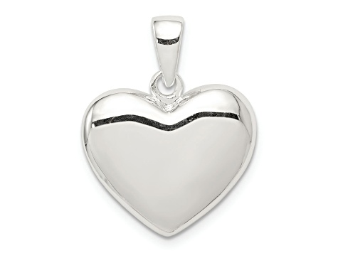 Sterling Silver Polished Heart Pendant