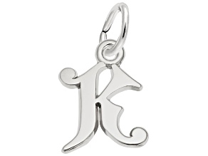 Silver Initial K Charm