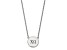 Rhodium Over Sterling Silver LogoArt Chi Omega Large Enamel Pendant Necklace