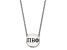 Rhodium Over Sterling Silver LogoArt Pi Beta Phi Large Enamel Pendant Necklace