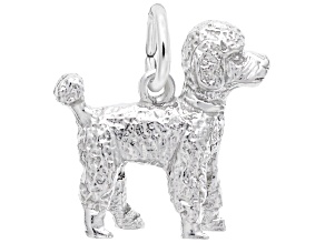 Silver Poodle Charm