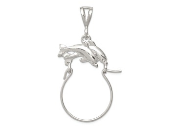 Picture of Sterling Silver Dolphin Charm Holder