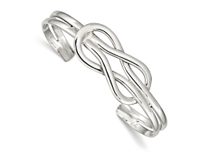 Sterling Silver Knot Design Cuff Bracelet