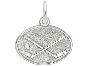 Silver Hockey Disc Charm