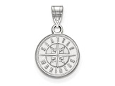 Rhodium Over Sterling Silver MLB Seattle Mariners LogoArt Circle Pendant