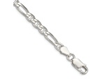 Sterling Silver 3.75mm Figaro Anchor Chain Bracelet