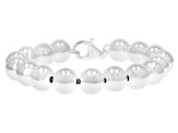 950 Sterling Silver 10mm Beaded Bracelet