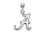Rhodium Over Sterling Silver LogoArt University of Alabama Small Pendant