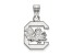 Rhodium Over Sterling Silver LogoArt University of South Carolina Small Pendant