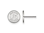 Rhodium Over Sterling Silver MLB LogoArt Oakland Athletics Post Earrings