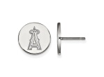 Rhodium Over Sterling Silver MLB LogoArt Los Angeles Angels Post Earrings
