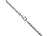 Rhodium Over Sterling Silver 2.4mm Snake 16 Inch Chain