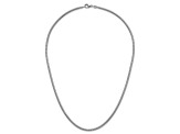 Rhodium Over Sterling Silver 2.4mm Snake 16 Inch Chain