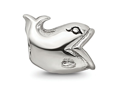 Sterling Silver Whale Bead