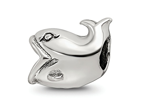 Sterling Silver Whale Bead