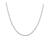 Rhodium Over Sterling Silver 1.25mm Diamond-cut Forzantina Cable Chain