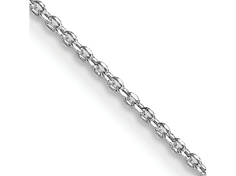 Rhodium Over Sterling Silver 1.25mm Diamond-cut Forzantina Cable Chain