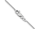 Rhodium Over Sterling Silver 1.25mm Diamond-cut Forzantina Cable Chain