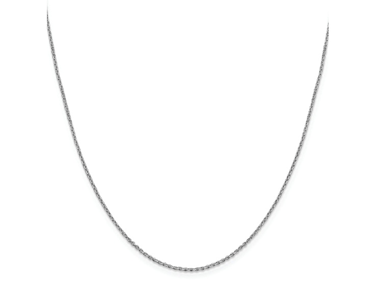 Rhodium Over Sterling Silver 1.25mm Diamond-cut Forzantina Cable
