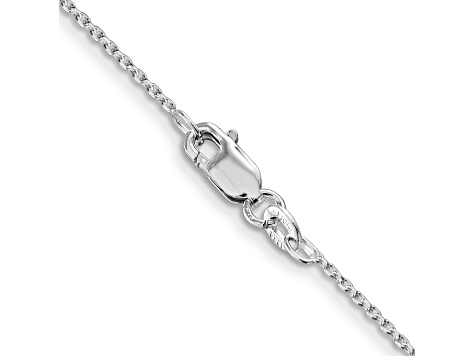 Rhodium Over Sterling Silver 1.25mm Diamond-cut Forzantina Cable