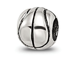 Sterling Silver Basketball Bead
