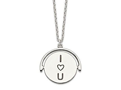 Sterling Silver I Love You Forever Necklace