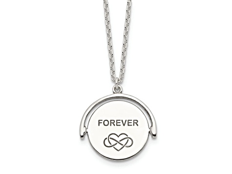 Sterling Silver I Love You Forever Necklace