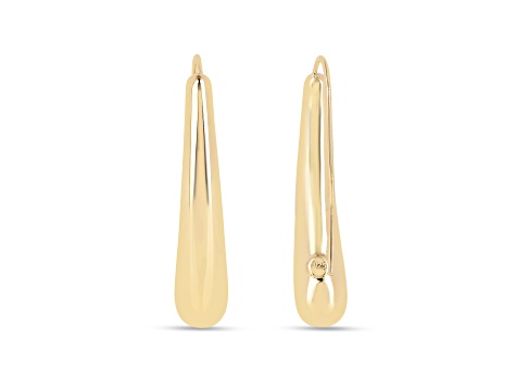 18K Vermeil Gold Over Silver Teardrop Lightweight Earrings
