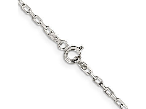 Sterling Silver 2.2mm Diamond-cut Long Link Cable Chain Necklace
