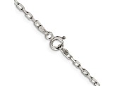 Sterling Silver 2.2mm Diamond-cut Long Link Cable Chain Necklace