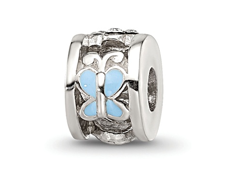 Sterling Silver Enamel Preciosa Crystal Ladybug Bead