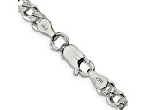 Sterling Silver 5.5mm Pavé Curb Chain Bracelet