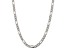 Sterling Silver 8mm Pavé Flat Figaro Chain