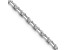 Rhodium Over Sterling Silver 2mm Beveled Oval Cable Chain