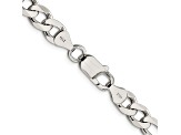 Sterling Silver 7.25mm Pavé Flat Figaro Chain