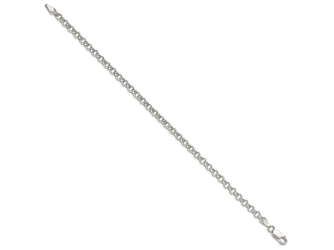 Sterling Silver 4mm Rolo Chain Bracelet