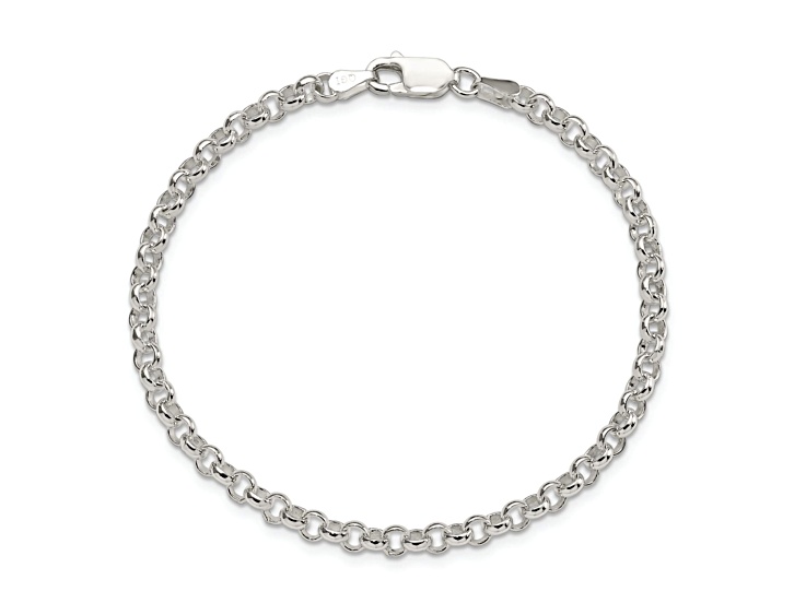 Sterling Silver 4mm Rolo Chain Bracelet