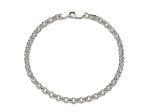 Sterling Silver 4mm Rolo Chain Bracelet