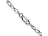 Sterling Silver 3.75mm Fancy Rolo Chain Bracelet