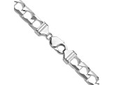 Sterling Silver 10.3mm Flat Open Curb Chain Bracelet