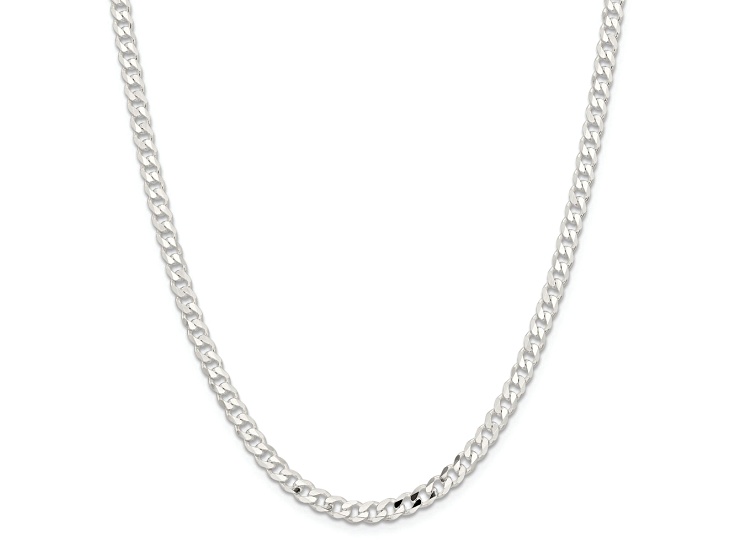 Sterling Silver 4.5mm Curb Chain Necklace
