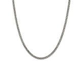 Rhodium Over Sterling Silver 4.5mm Curb Chain Necklace